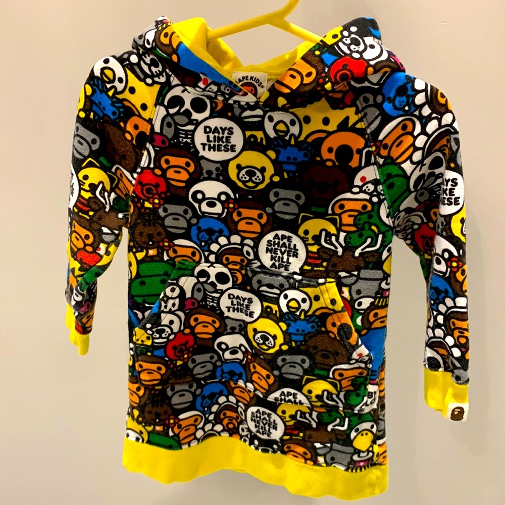 Authentic bape kids sweatshirt dress